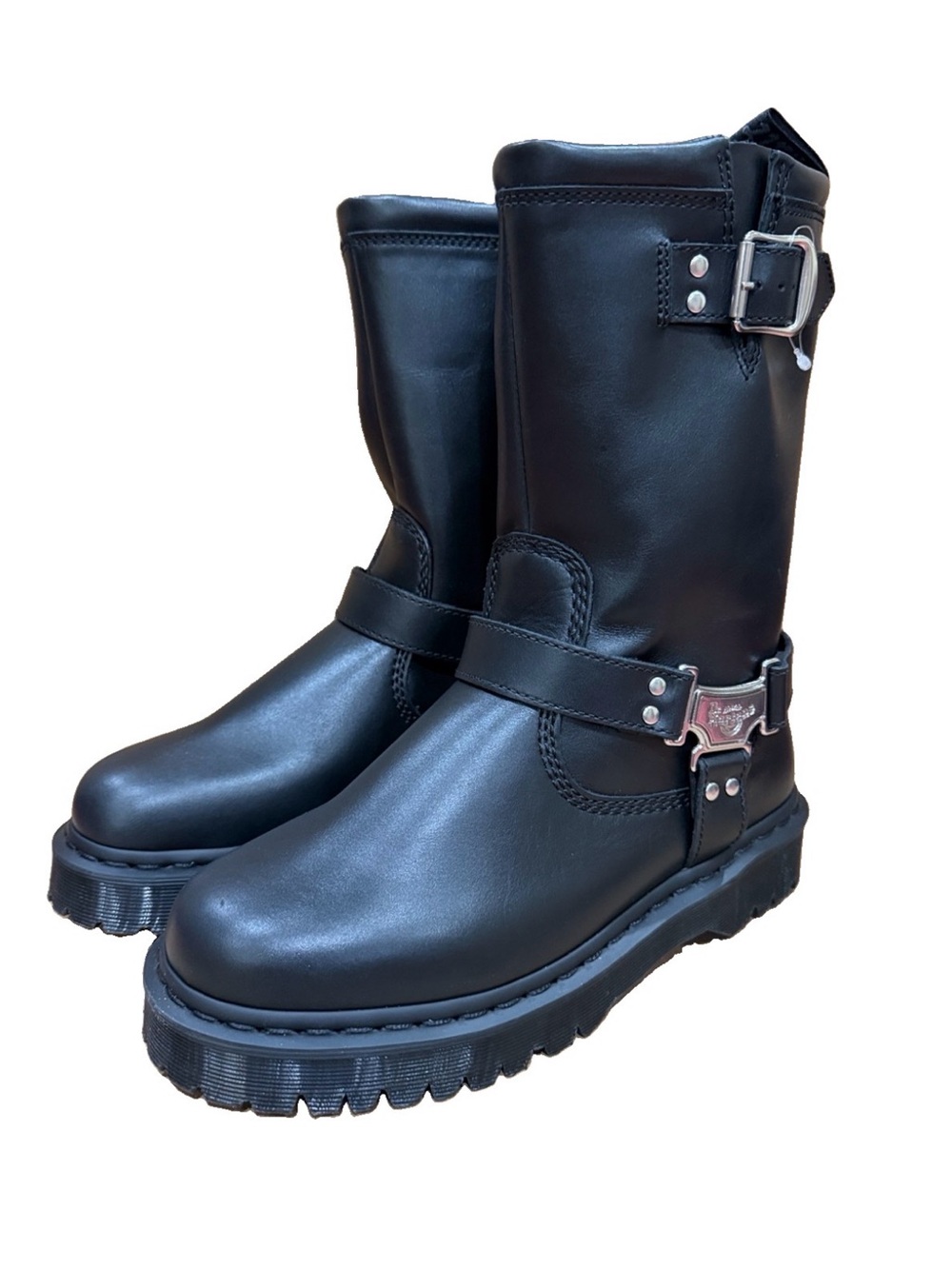 Dr. Martens Anistone Hi Leather Biker / Moto Harness Boots NWT Women 9 / Men 8